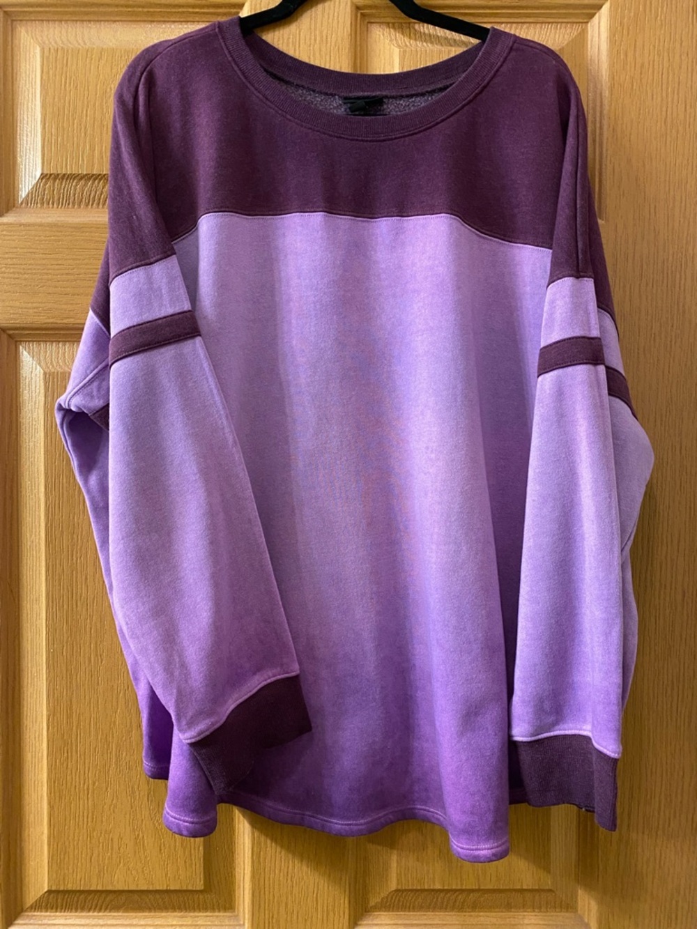 torrid Two-Tone Plum Pullover Sweatshirt